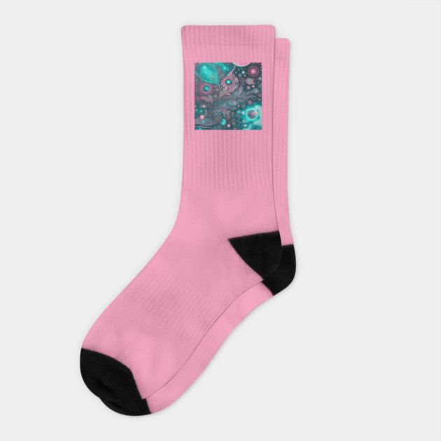Other Worldly Designs- nebulas, stars, galaxies, planets with feathers Socks by BirdsnStuff