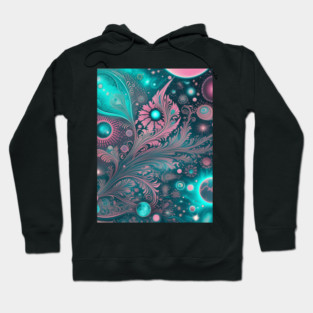Other Worldly Designs- nebulas, stars, galaxies, planets with feathers Hoodie