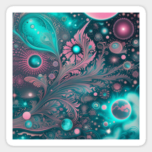 Other Worldly Designs- nebulas, stars, galaxies, planets with feathers Magnet