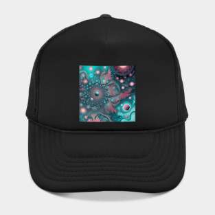 Other Worldly Designs- nebulas, stars, galaxies, planets with feathers Hat