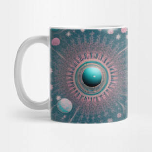 Other Worldly Designs- nebulas, stars, galaxies, planets with feathers Mug