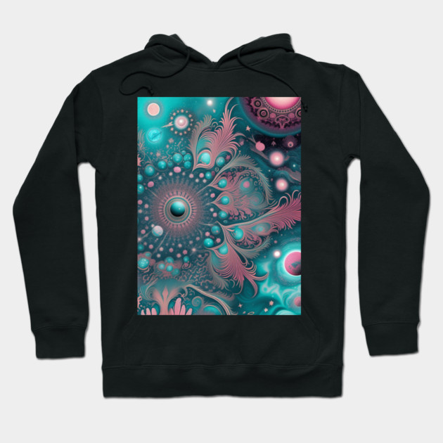 Other Worldly Designs- nebulas, stars, galaxies, planets with feathers Hoodie by BirdsnStuff