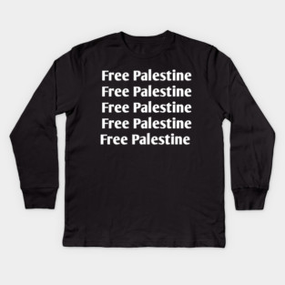 Free Palestine Kids Long Sleeve T-Shirt