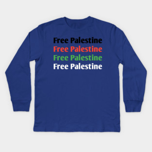 Free Palestine Kids Long Sleeve T-Shirt