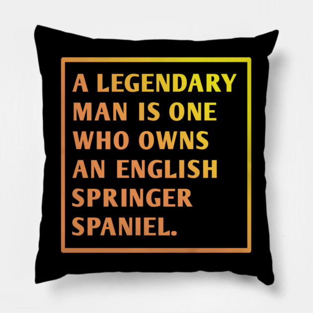 English Springer spaniel Pillow by BlackMeme94
