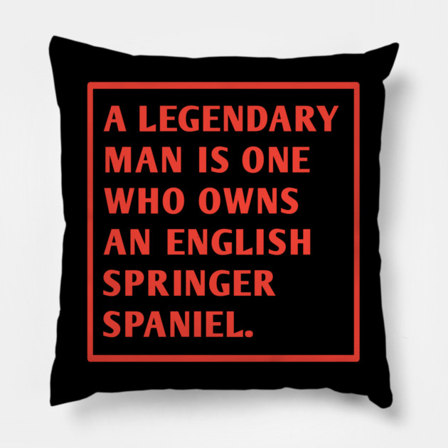 English Springer spaniel Pillow by BlackMeme94