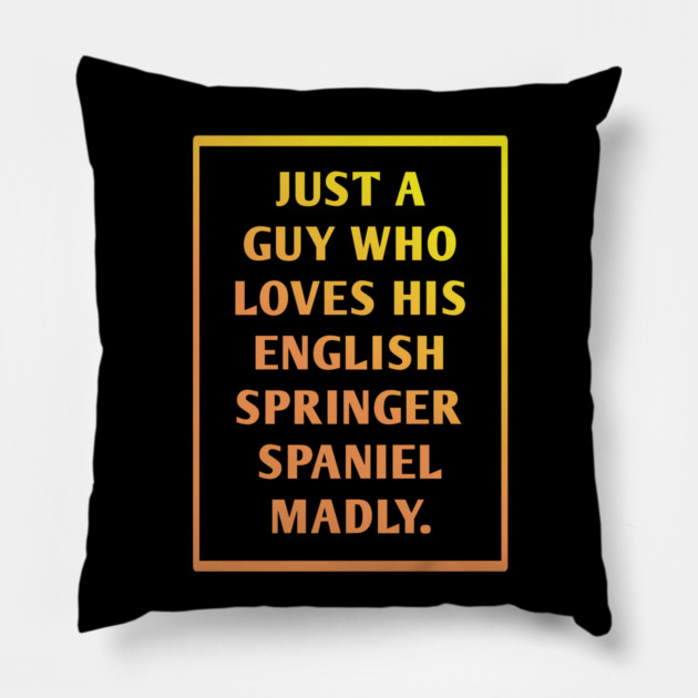 English Springer spaniel Pillow by BlackMeme94