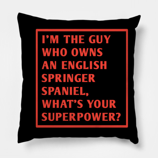English Springer spaniel Pillow by BlackMeme94
