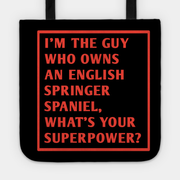 English Springer spaniel Tote by BlackMeme94