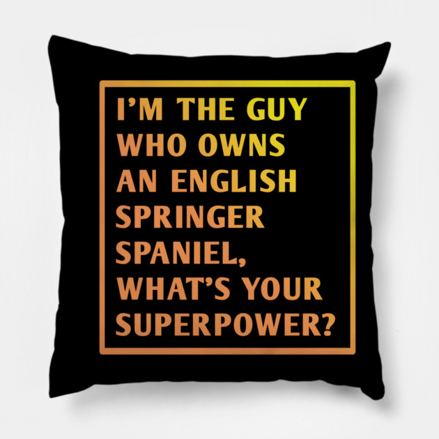 English Springer spaniel Pillow by BlackMeme94