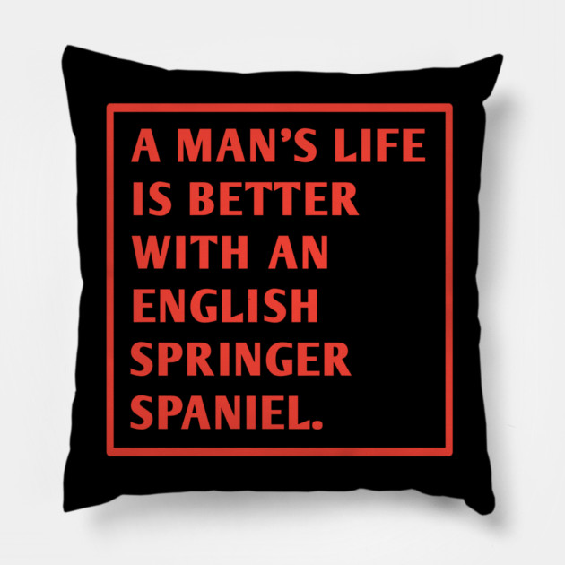 English Springer spaniel Pillow by BlackMeme94
