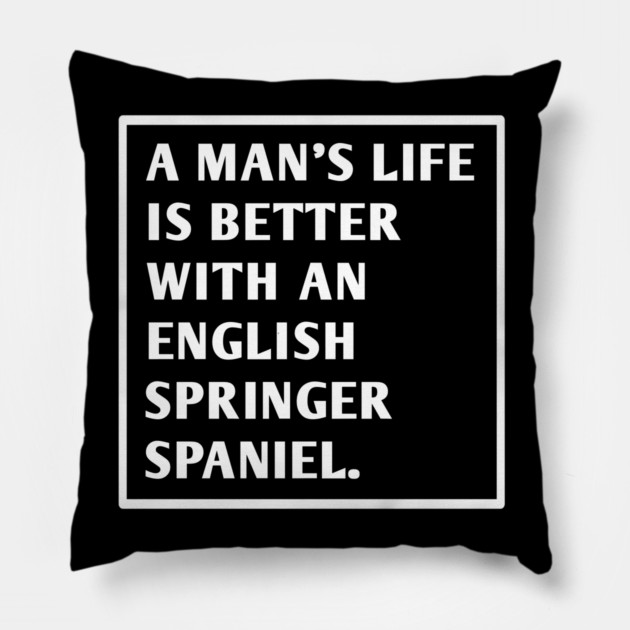 English Springer spaniel Pillow by BlackMeme94