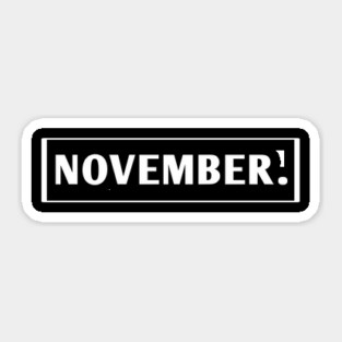 November Sticker
