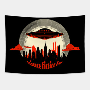 National Science Fiction Day UFO Tapestry