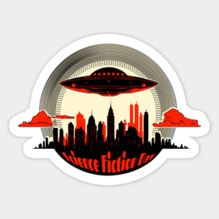 National Science Fiction Day UFO Sticker