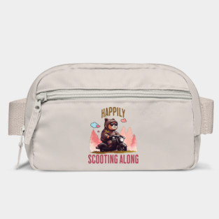 Happily Scooting Along cute bear on a scooter design Bag