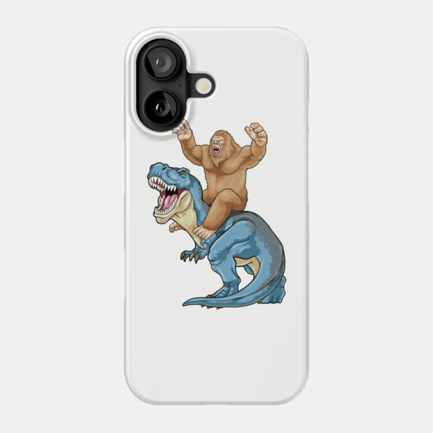 Bigfoot Riding Dinosaur Phone Case by GoshWow®