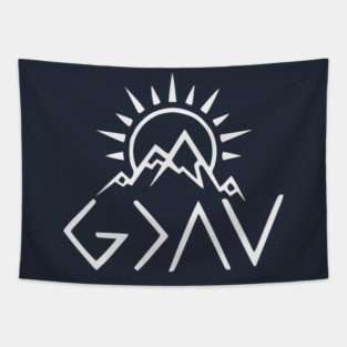 God is Greater than the Highs and Lows T-Shirt - Faith-Inspired Apparel Tapestry