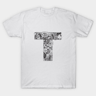 Floral Letter T T-Shirt