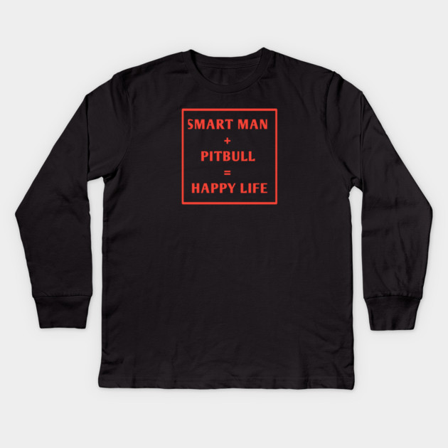 Pitbull Lover Kids Long Sleeve T-Shirt by BlackMeme94