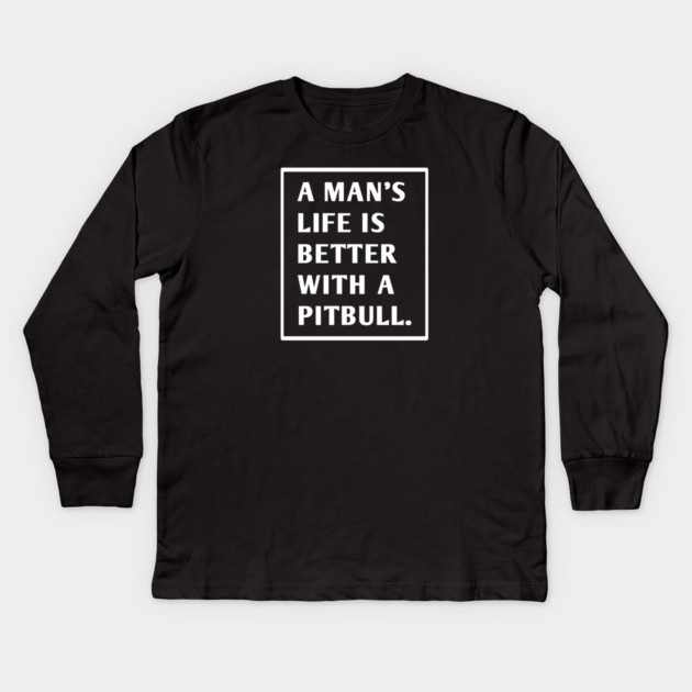 Pitbull Lover Kids Long Sleeve T-Shirt by BlackMeme94