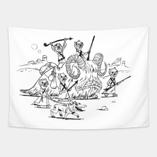 Tusken Raiders Line Tapestry