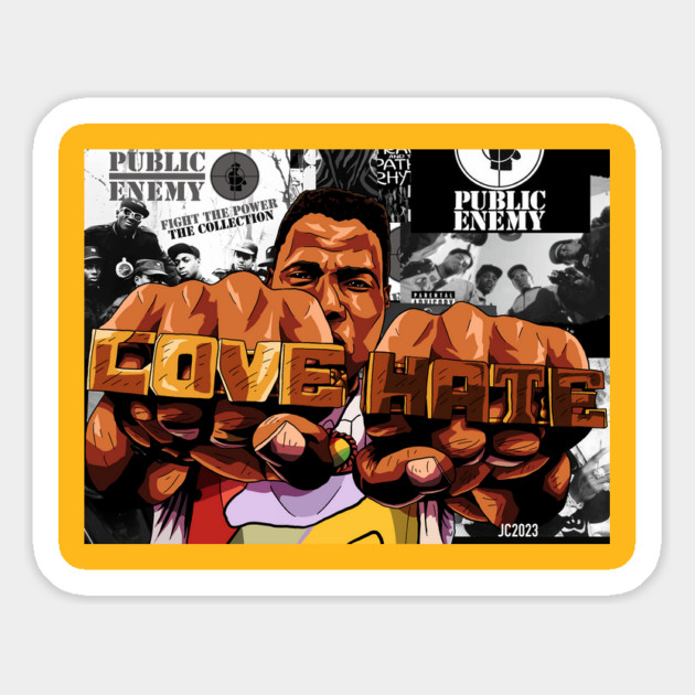 Do The Right Thing "Love&Hate" Radio Raheem portrait (digital) Magnet by StagArtStudios