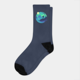 Galaxy Friendship in Green Socks