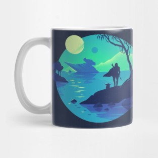 Galaxy Friendship in Green Mug
