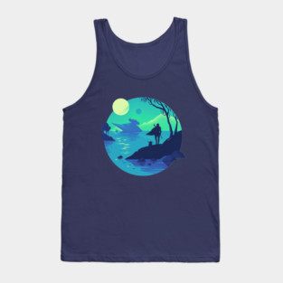 Galaxy Friendship in Green Tank Top