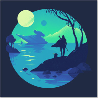 Galaxy Friendship in Green Posters and Art