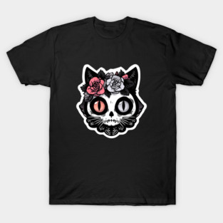 Dia de Los Muertos Undead Cat T-Shirt