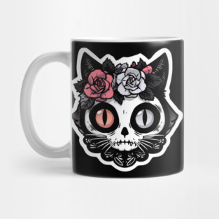 Dia de Los Muertos Undead Cat Mug