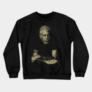Graphic Anthony Portrait Bourdain Vintage Crewneck Sweatshirt