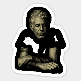 Graphic Anthony Portrait Bourdain Vintage Sticker
