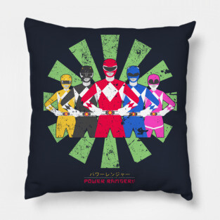 Power Rangers Retro Japanese Pillow