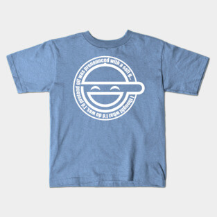 Laughing Man Gif (white) Kids T-Shirt