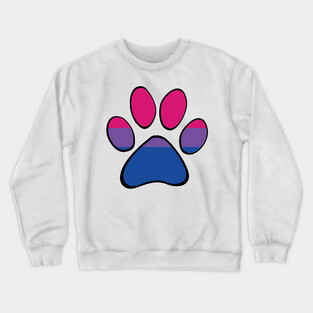 Bisexual Pride Paw Crewneck Sweatshirt
