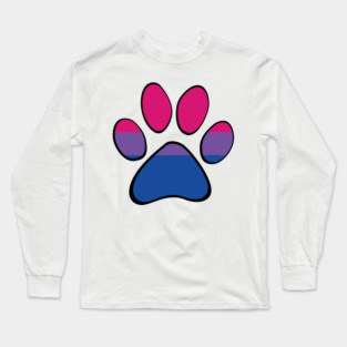 Bisexual Pride Paw Long Sleeve T-Shirt