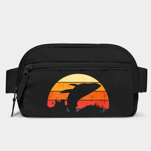 Retro Sunset Humpback Whale Breaching by HolidayBug