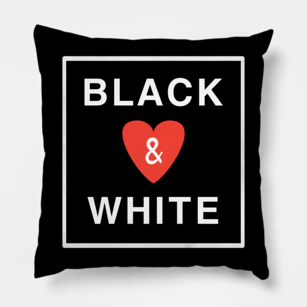 Black and White Pillow by BlackMeme94