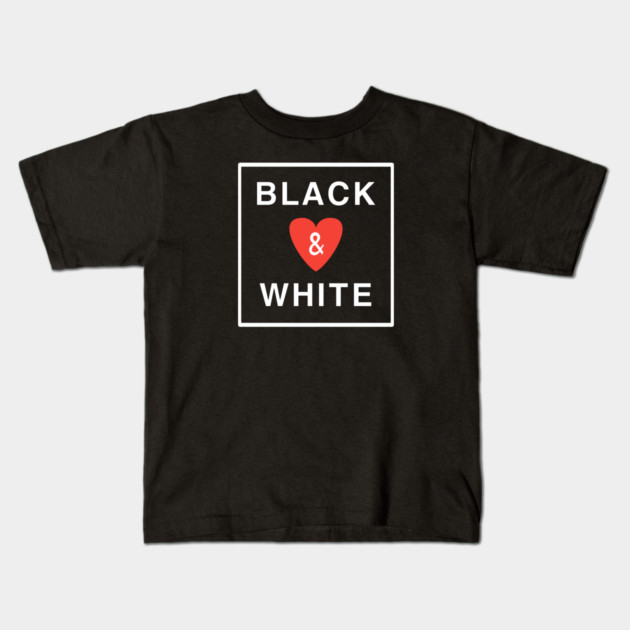 Black and White Kids T-Shirt by BlackMeme94