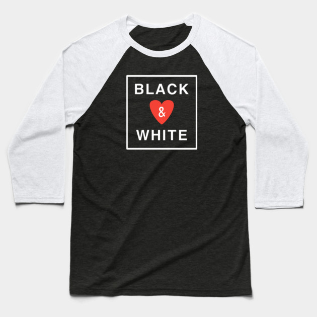 Black and White Baseball T-Shirt by BlackMeme94