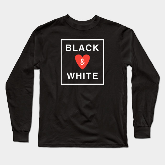 Black and White Long Sleeve T-Shirt by BlackMeme94