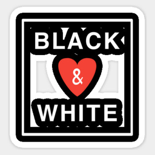 Black and White Sticker