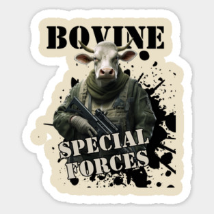Bovine Special Forces - Sarge Sticker