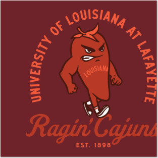 The Ragin' Cajuns of the University of Louisiana Lafayette Posters and Art