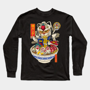 RAMEN CAT GUNDAM Long Sleeve T-Shirt