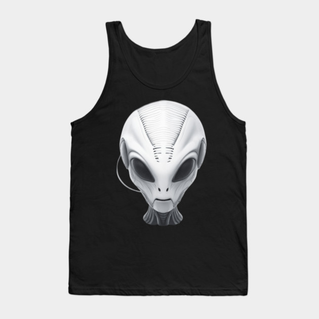 Alien Head Tank Top by Pixel Threads 