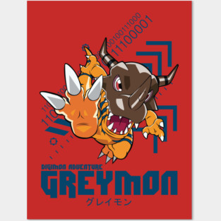 digimon adventure greymon Posters and Art